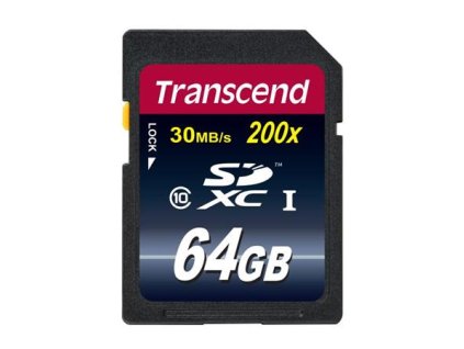 Transcend 64GB SDXC (Class 10) UHS-I 200x (Premium) paměťová karta