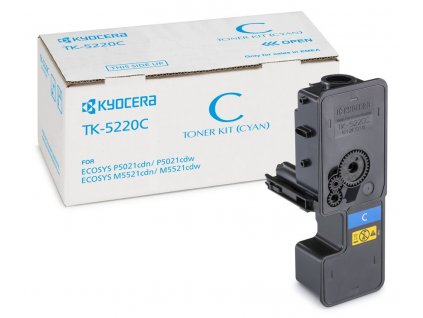 Kyocera toner TK-5220C/ 1 200 A4/ azurový/ pro M5521cdn/ cdw, P5021cdn/cdw