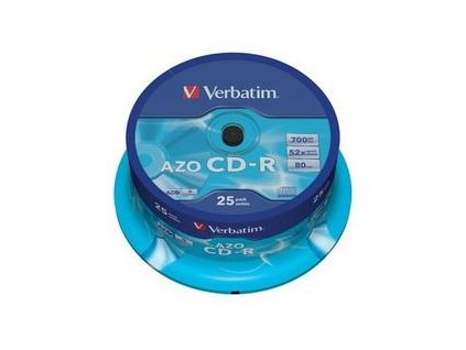 VERBATIM CD-R(25-Pack)Cake/Crystal/52x/700MB