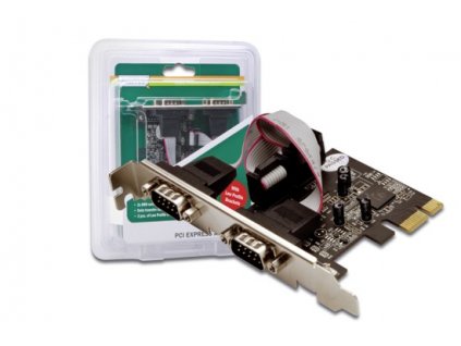 Digitus Adaptér PCI Express x1 2xseriový port, +low profile čipová sada: ASIX99100