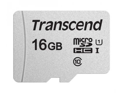 Transcend 16GB microSDHC 300S UHS-I U1 (Class 10) paměťová karta (bez adaptéru), 95MB/s R, 45MB/s W