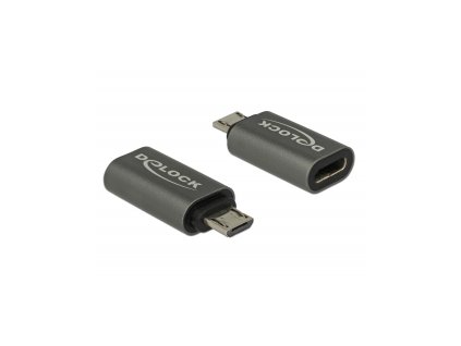 Delock Adaptér USB 2.0 Micro-B samec na USB Type-C™ 2.0 samice antracit