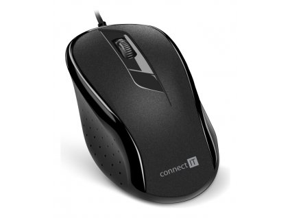 CONNECT IT Optická myš, ergonomická, USB, černá