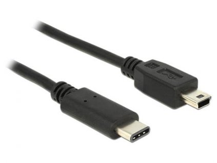 Delock Kabel USB Type-C™ 2.0 samec > USB 2.0 typ Mini-B samec 2,0 m černý