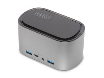 Digitus 11 portová dokovací stanice USB-C s krytem SSD 2x HDMI, DP, 4x USB-A, 2x USB-C, RJ45, AC, M.2 SSD