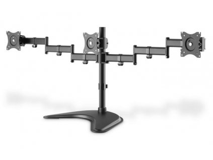 DIGITUS Univerzální stojan na tři monitory 13-27 ", 3x 8 kg (max.), Černý