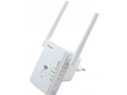 STRONG univerzální opakovač 300/ Wi-Fi standard 802.11b/g/n/ 300 Mbit/s/ 2,4GHz/ 2x LAN/ bílý