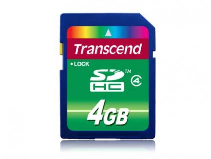 Transcend 4GB SDHC (Class 4) paměťová karta, modrá/černá