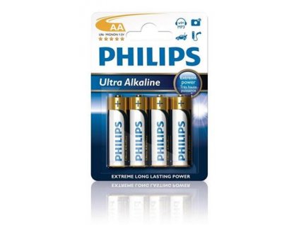 Philips baterie AA ExtremeLife+, alkalická - 4ks