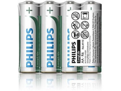 Philips baterie AA LongLife zinkochloridová - 4ks