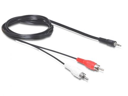 Delock kabel Audio DC jack 3.5 mm samec > 2 x Cinch samec 10 m