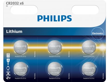 Philips baterie CR2032P6/01B - 6ks