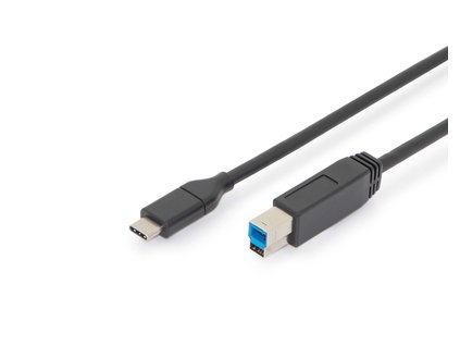 Digitus Připojovací kabel USB typu C, typ C na B M/M, 1,0 m, Gen2, 3A, 10 GB, verze 3.1, CE, bl