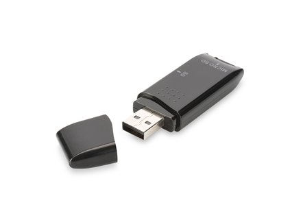 DIGITUS USB 2.0 SD / Micro SD čtečka karet pro karty SD (SDHC / SDXC) a TF (Micro-SD)