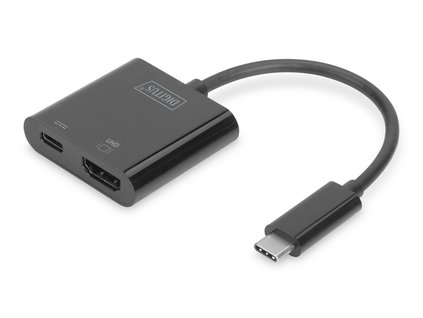 DIGITUS Grafický adaptér HDMI 4K HDMI Type-C ™ + USB-C ™ (PD)