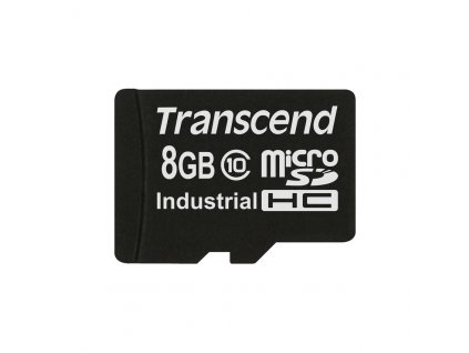 Transcend 8GB microSDHC (Class 10) MLC průmyslová paměťová karta (bez adaptéru), 20MB/s R, 18MB/s W, tray