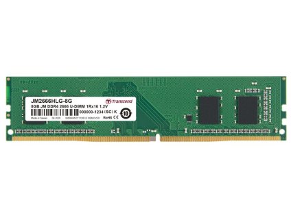 Transcend paměť 8GB DDR4 2666 U-DIMM (JetRam) 1Rx16 CL19