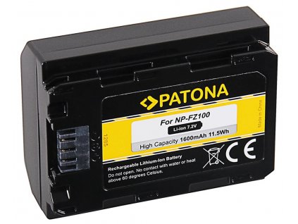 PATONA baterie pro foto Sony NP-FZ100 1600mAh Li-Ion