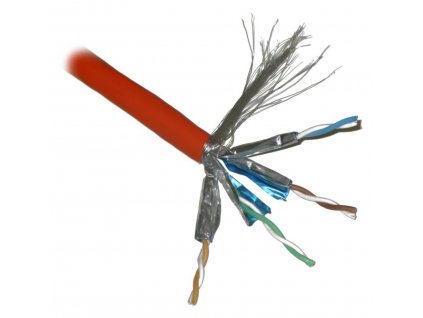 PLANET kabel FTP, drát, Cat 6A, 4p, 500MHz, LS0H, stíněný každý pár, Planet Elite, oranžový, Dca, balení 100m
