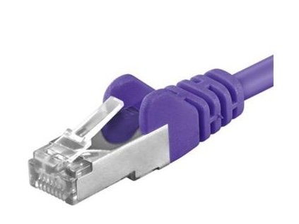 Premiumcord Patch kabel CAT6a S-FTP, RJ45-RJ45, AWG 26/7 2m, fialová