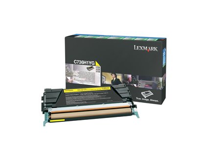 Lexmark C736, X736, X738 Yellow High Yield Return Programme Toner Cartridge (10K)