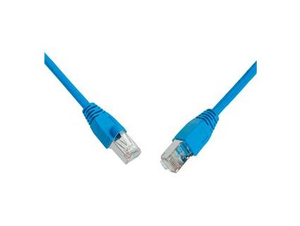SOLARIX patch kabel CAT6 SFTP PVC 0,5m modrý snag-proof