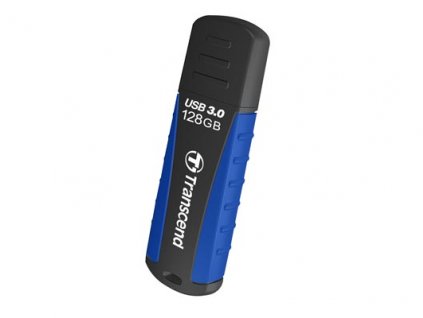 Transcend 128GB JetFlash 810 USB 3.1 (Gen 1) flash disk, černo/modrý, odolá nárazu, tlaku, prachu i vodě