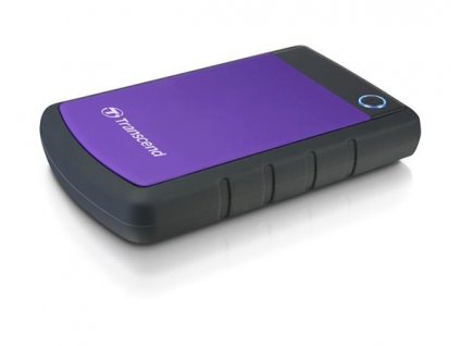 TRANSCEND 4TB StoreJet 25H3P, 2.5”, USB 3.0 (3.1 Gen 1) Externí Anti-Shock disk, tenký profil, černo/fialový