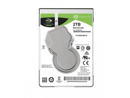 Seagate BarraCuda HDD, 2TB, 2.5", SATAIII, 128MB cache, 5.400RPM