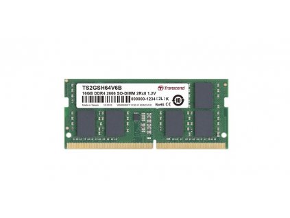 Transcend paměť 16GB SODIMM DDR4 2666 2Rx8 CL19