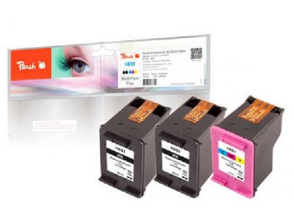 Peach HP No. 651, MultiPack Plus, 2x17, 1x13 ml CMYK (320095)