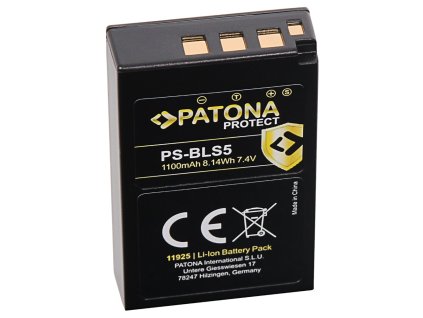 PATONA baterie pro foto Olympus BLS5 1100mAh Li-Ion Protect