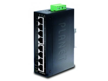 Planet IGS-801T Průmyslový Switch 8x1Gb RJ45, -40 +75°C, IP30, EFT+ESD, 12-48VDC, fanless