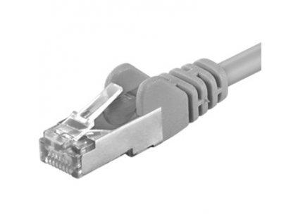 Premiumcord Patch kabel CAT6a S-FTP, RJ45-RJ45, AWG 26/7 7m, šedá