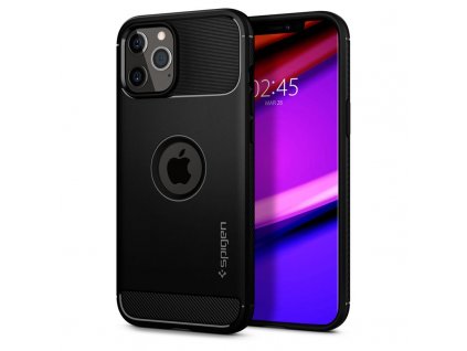 Ochranný kryt Spigen Rugged Armor pro Apple iPhone 12/iPhone 12 Pro (6,1'') černý