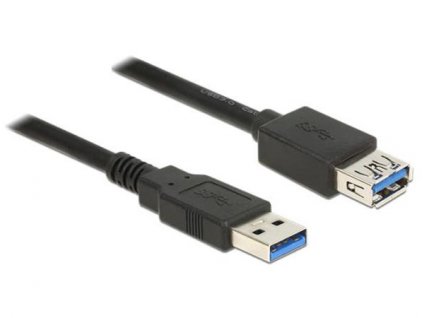 Delock Prodlužovací kabel USB 3.0 Typ-A samec > USB 3.0 Typ-A samice 1,0 m černý