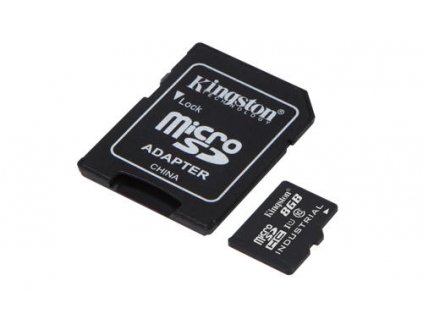 KINGSTON 8GB microSDHC Industrial C10 A1 pSLC Card + SD Adapter