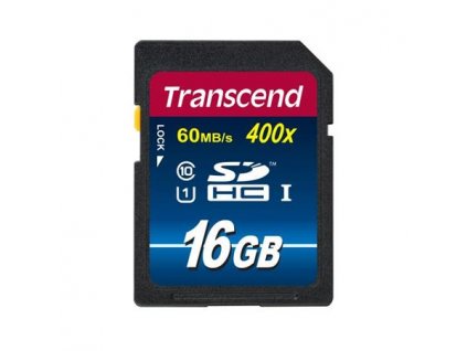 Transcend 16GB SDHC (Class10) UHS-I 400X (Premium) paměťová karta