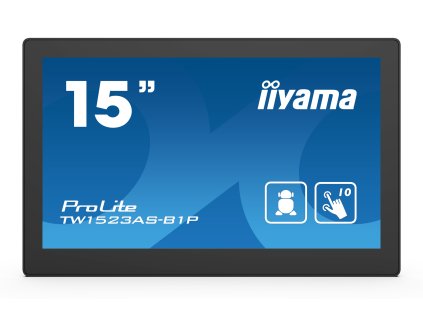 15'' iiyama TW1523AS-B1P: IPS, FullHD, capacitive, 10P, 450cd/m2, mini HDMI, WiFi, Android 8.1