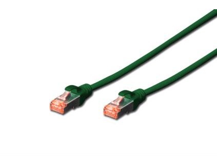 Digitus Patch Cable, S-FTP, CAT 6,AWG 27/7, LSOH, Měď, zelený 3m