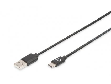 Digitus Připojovací kabel USB typu C, typ C na A M/M, 1,8 m, 3A, 480 MB, verze 2.0, bl