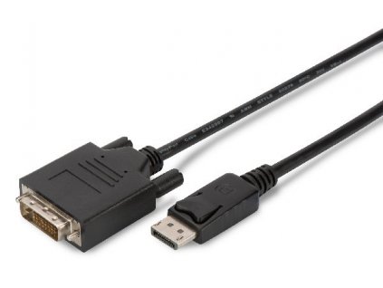 Digitus DisplayPort adapter cable, DP - DVI (24+1) M/M, 3.0m, w/interlock, DP 1.1a compatible, CE, bl