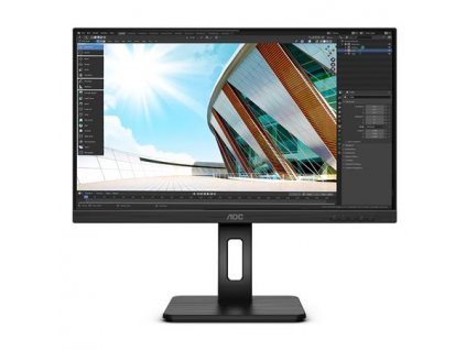 AOC LCD U27P2CA 27" IPS 4K/3840x2160@60Hz/4ms/50M:1/350cd/2xHDMI/DP/4xUSB/USB-C/pivot/VESA/repro