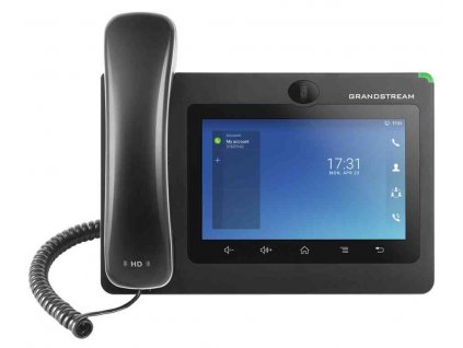 Grandstream GXV3370 IP telefon s Androidem 7.0, PoE+, WiFi, 7" dotykové LCD, mini HDMI, SD card slot, USB]