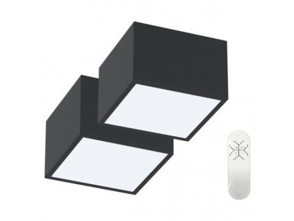 IMMAX NEO sada 2x CANTO SMART stropní svítidlo 15x15cm 12W černé Zigbee 3.0 + DO, TUYA