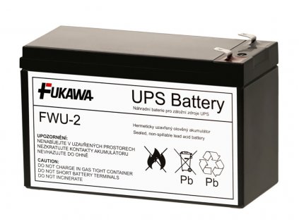 FUKAWA olověná baterie FWU2 do UPS APC/ náhradní baterie za RBC2/ 12V/ 7,2Ah/ životnost 5 let