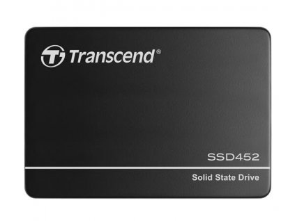 TRANSCEND SSD452K 256GB Industrial (3K P/E) SSD disk 2.5" SATA3, 3D TLC, Aluminium case, 560MB/s R, 520 MB/W, černý