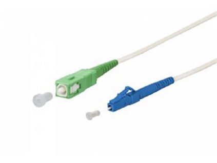 OPTIX SC/APC-LC/UPC FLEXI optický patch cord G.657B3 2mm 1m bílý simplex