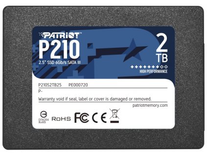 PATRIOT P210 2TB SSD / 2,5" / Interní / SATA 6GB/s / 7mm