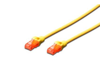 Digitus Ecoline Patch Cable, UTP, CAT 6e, AWG 26/7, žlutý 3m, 1ks